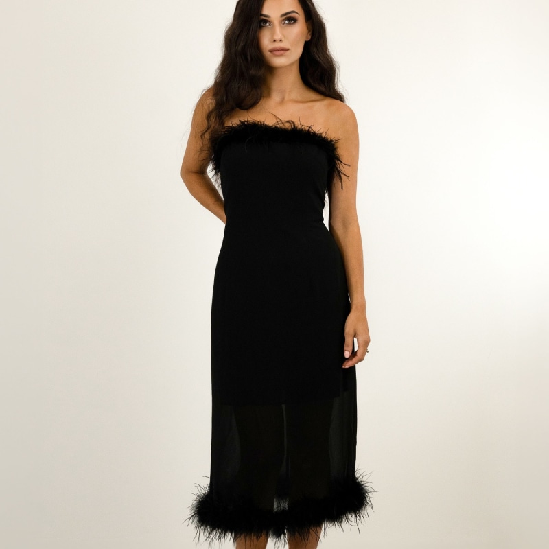 Thumbnail of Womens Ostrich Feather Trimmed Dress image