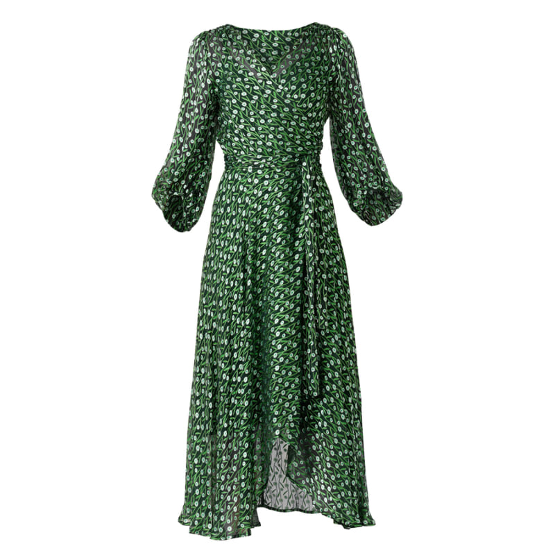 Poppy Dress in Emerald and Black Poppy Dress in Emerald and Black