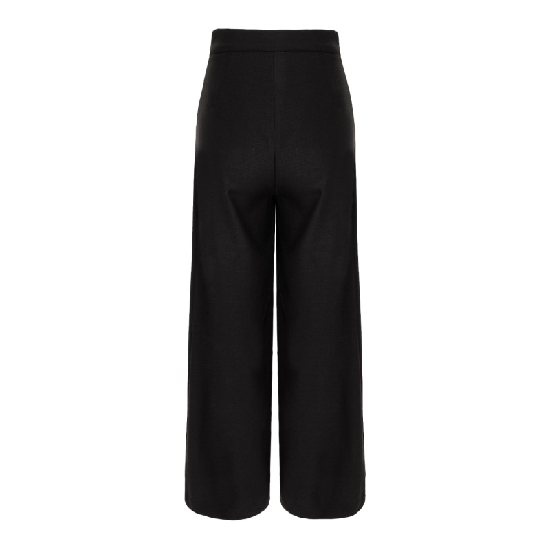 Thumbnail of Wool Wide Leg Trousers - Black image