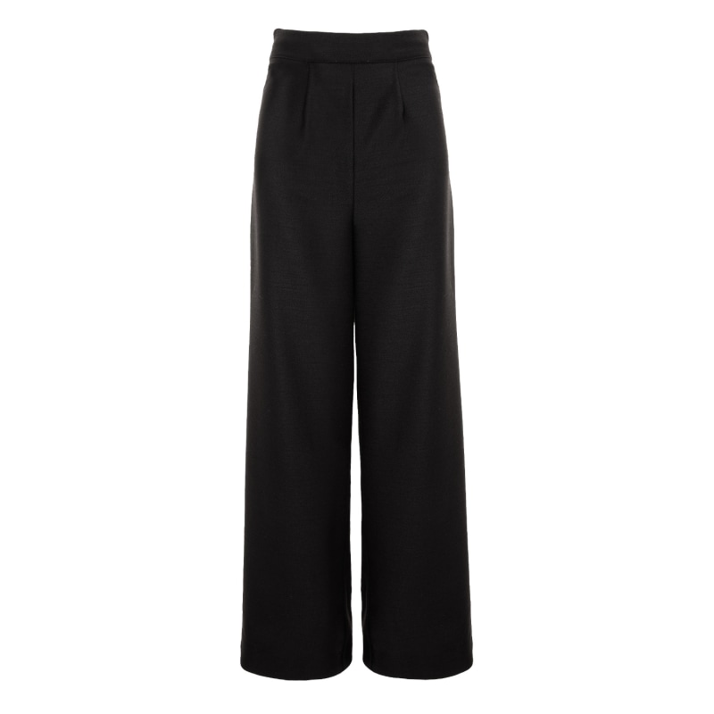 Thumbnail of Wool Wide Leg Trousers - Black image