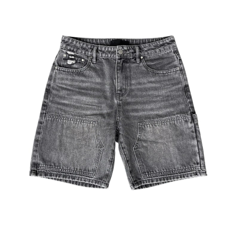 Workman Denim Shorts Washed Grey by PRIVACY