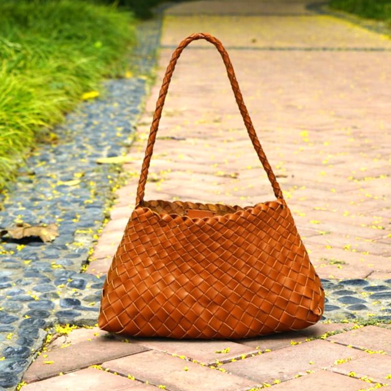 The Riley | Woven Leather Sling Bag main image 0
