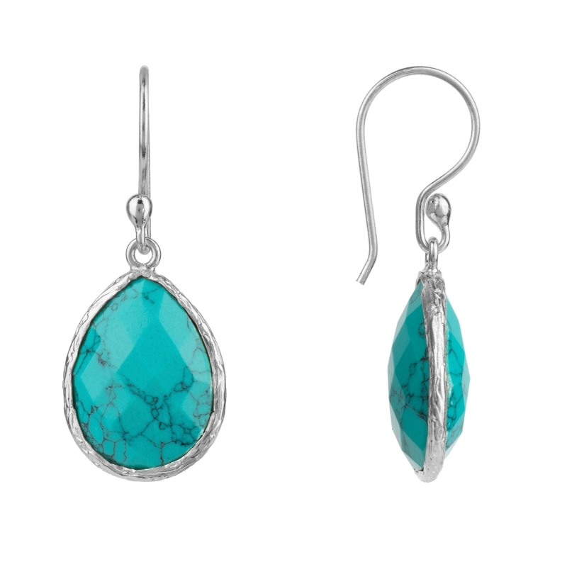 Thumbnail of Petite Drop Earrings Arizona Turquoise Silver image