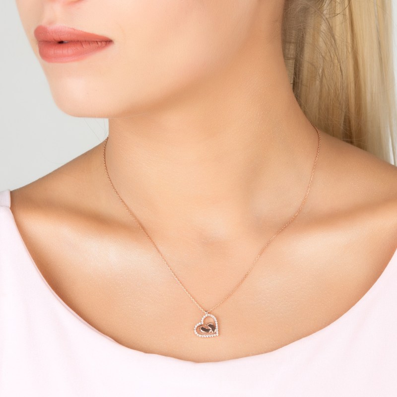 Thumbnail of Heart Mum Pendant Necklace Rosegold image