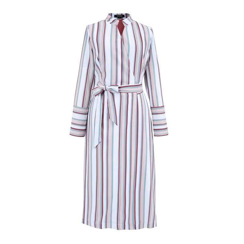 Thumbnail of Striped Midi Wrap Dress image