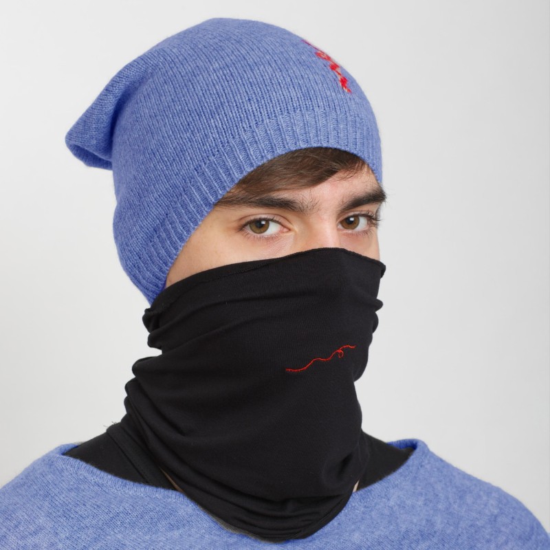 Thumbnail of Ethical Cashmere Beanie - Blue image