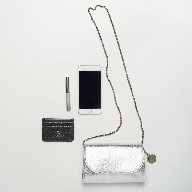 Thumbnail of Didi Clutch Mini - Silver Piñatex® image