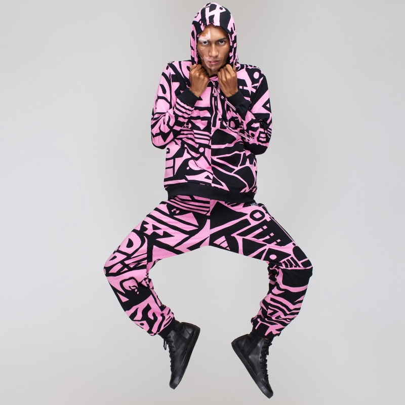 Mens Pink Bamboo Tracksuit Trousers | Bam-Bam | Wolf & Badger