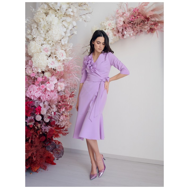 Wrap dress with blazer on sale