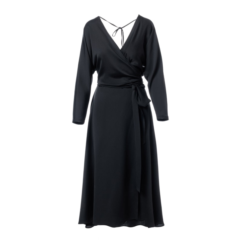 Best black wrap dress sales