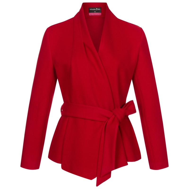 Wrap collar jacket shop