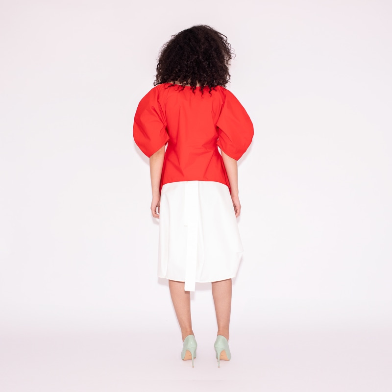 Thumbnail of Wrapped Skirt In White Cotton image