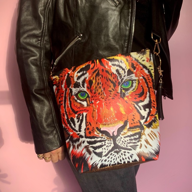 Thumbnail of TIger Vegan Leather Handbag image