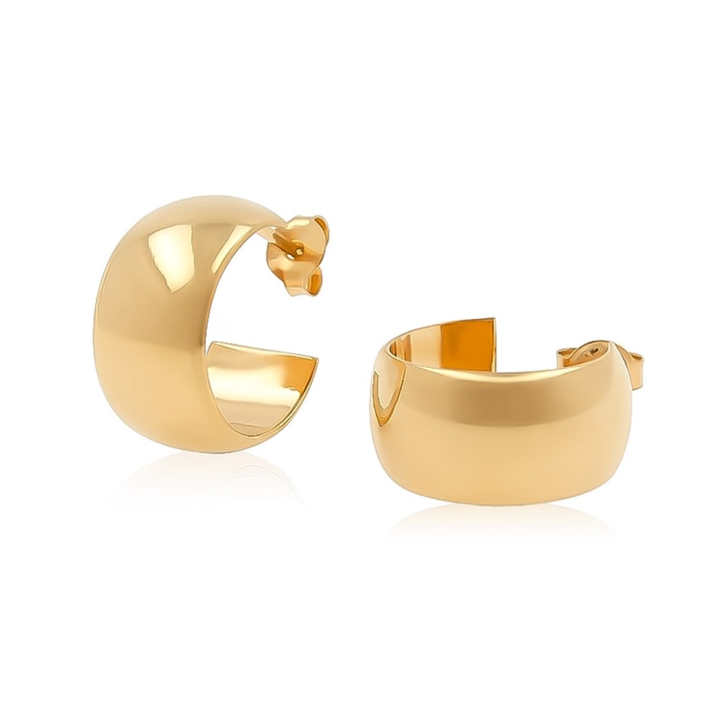 Thumbnail of Gold Bold Hoop Earrings image