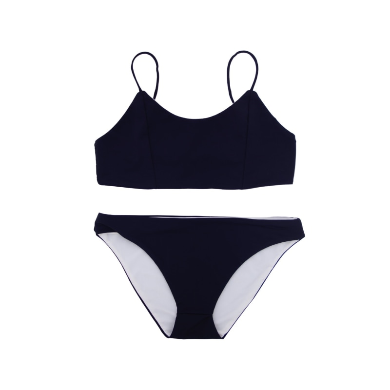 Thumbnail of Canggu Low Waist Bikini In Dark Blue Pebble image