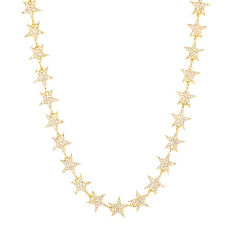 Thumbnail of Star Strand Choker Necklace Gold image