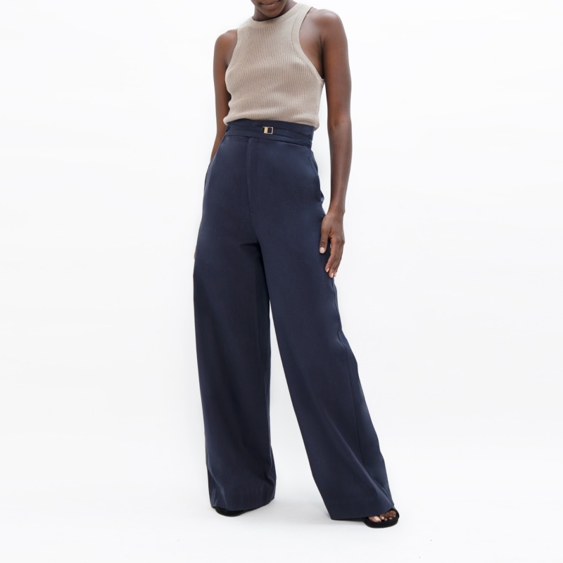 Thumbnail of Florence Organic Cotton Twill Pants In Summer Night Blue image