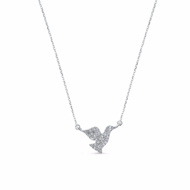 Thumbnail of Dove Diamond Necklace White Gold image
