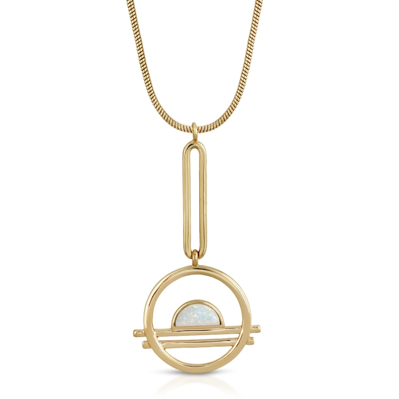 Thumbnail of Ocean Drive Pendulum Necklace - Opal image