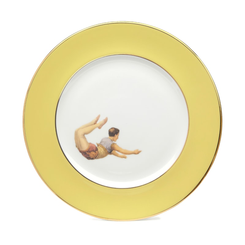 Thumbnail of Yellow Trapeze Boy Dinner Plate image