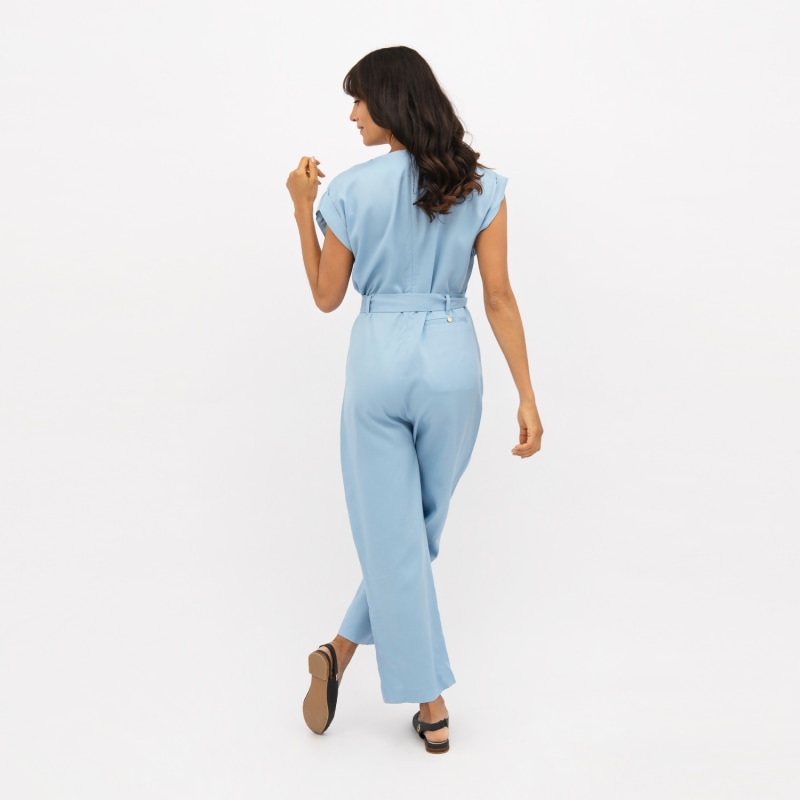 Thumbnail of Dakar Tencel Straight Leg Jumpsuit In Sommerhus Blue image