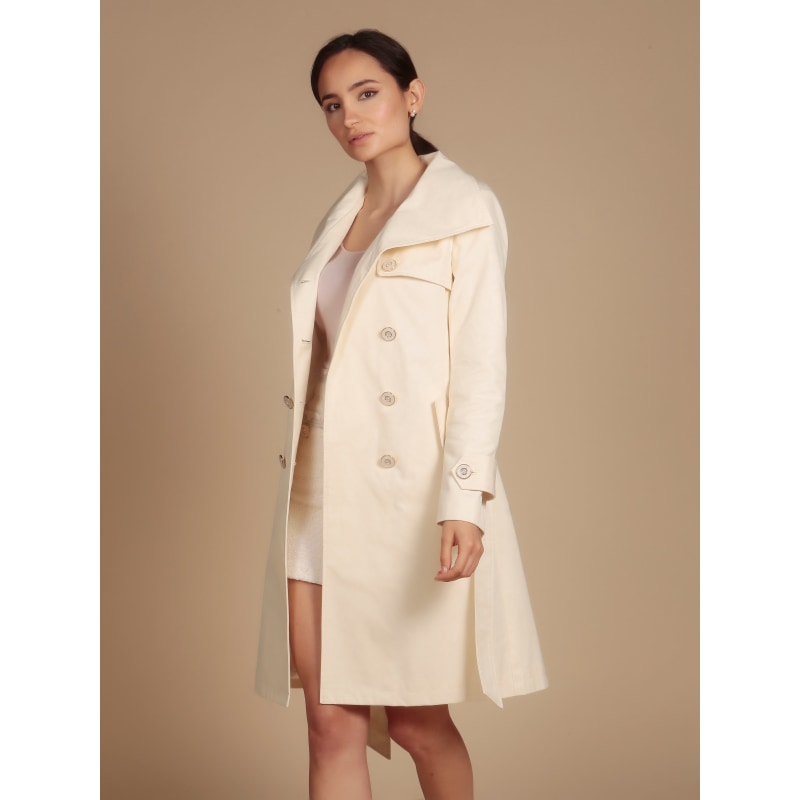 Thumbnail of 'Malena' Cotton Trench In Crema image