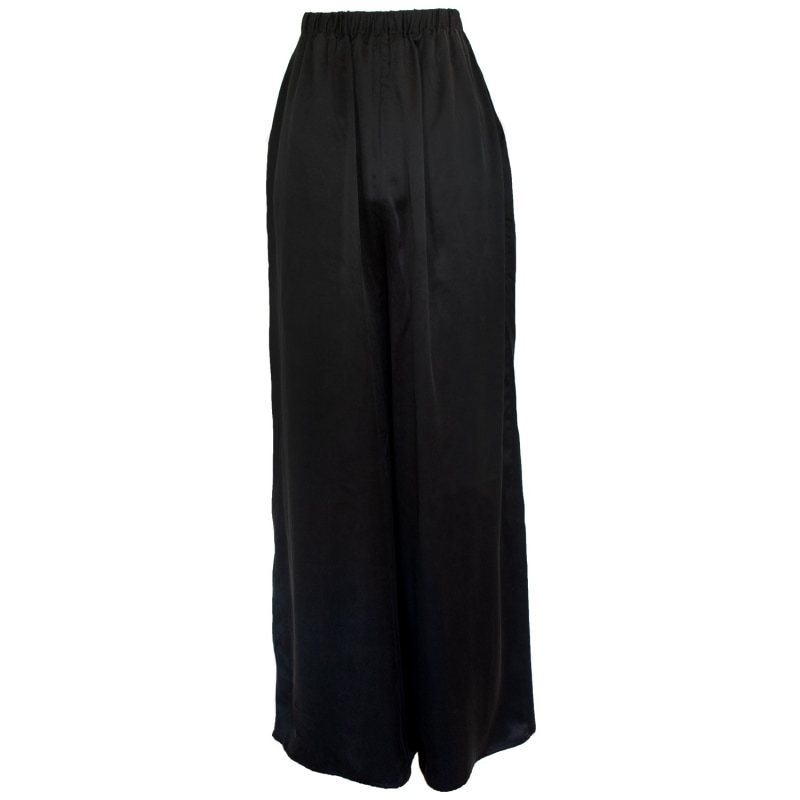 Thumbnail of The Silk Wide Leg Pants - Black image