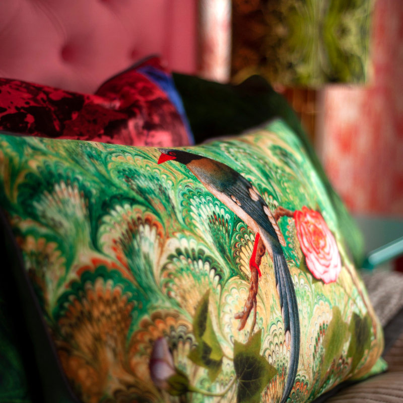 Thumbnail of Bird & Rose Velvet Cushion image