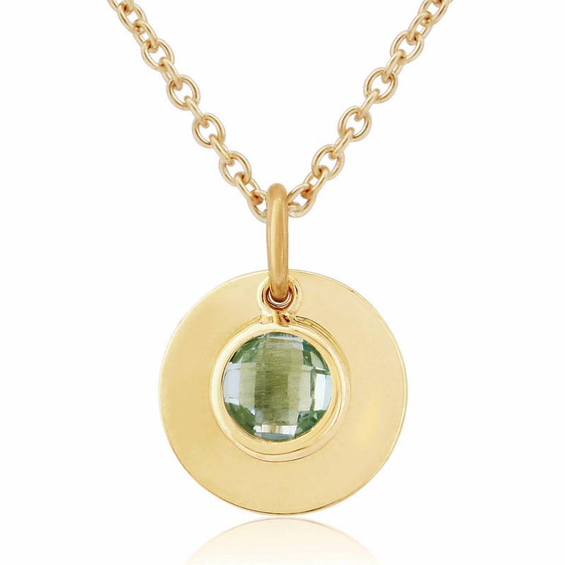 Thumbnail of Bali 9Ct Gold August Birthstone Necklace Green Amethyst image