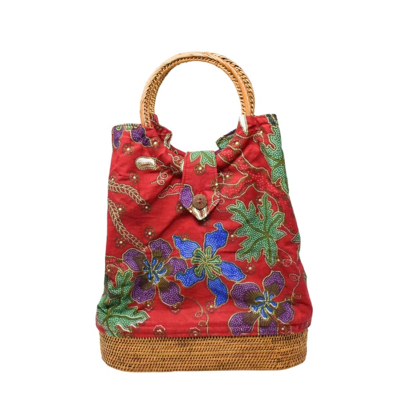 Thumbnail of Emily Tote - Red Batik Print image