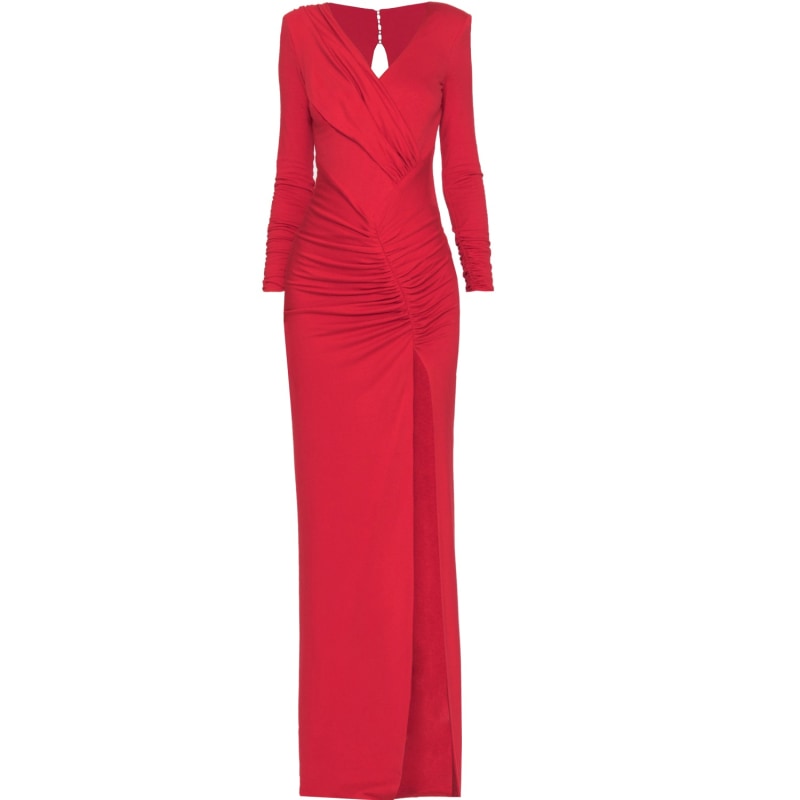 Thumbnail of Aurora Draped Dress Red image