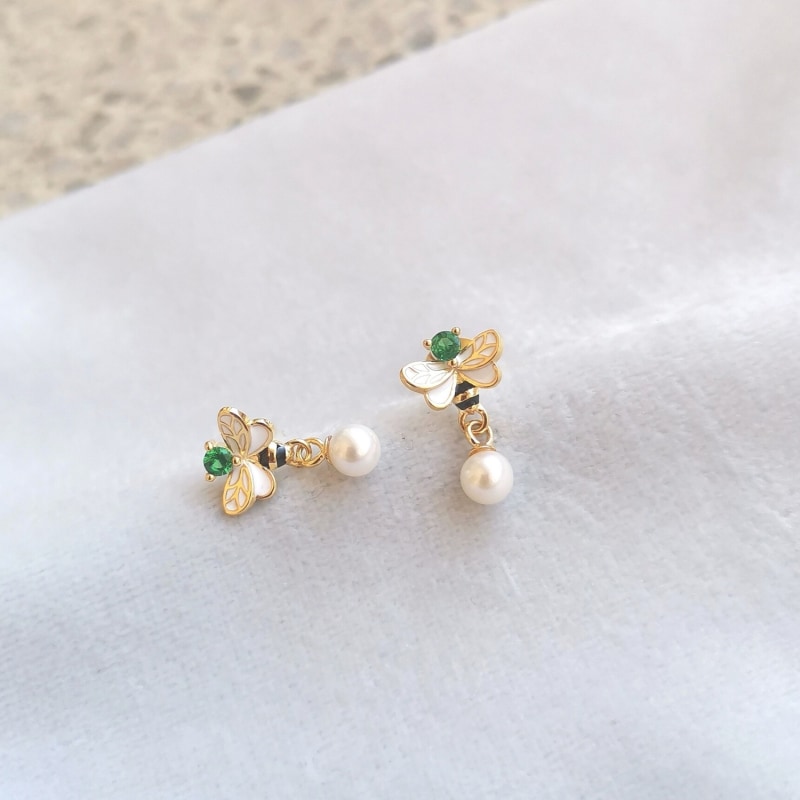 Thumbnail of Bumblebee Pearl Earrings image