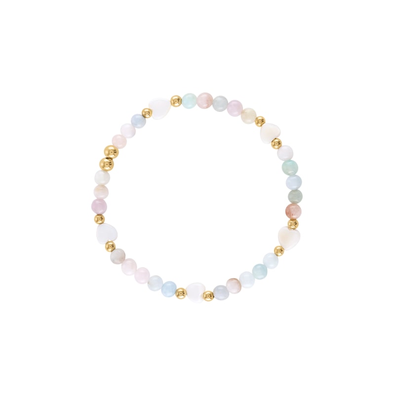 Thumbnail of Morganite Heart Bead Bracelet image