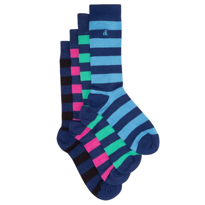 Thumbnail of Striped Bamboo Sock Bundle - Four Pairs image