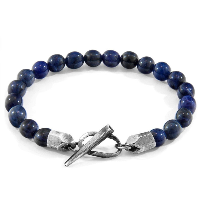 Thumbnail of Blue Sodalite Tinago Silver & Stone Beaded Bracelet image