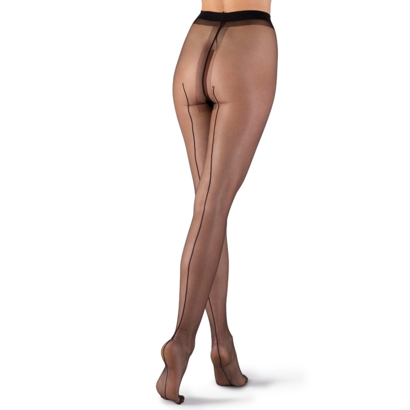 Italian Made Matte Silk Skin Tights - Black, LECHERY