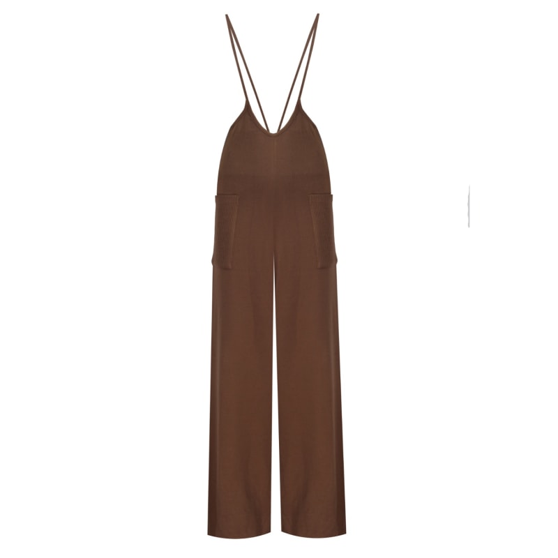 Thumbnail of Crop Top And Jumpsuit Co-Ordinate - Brown image