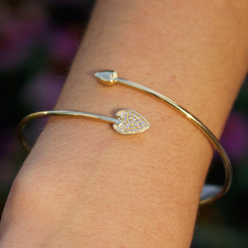 Thumbnail of Raindrop Bangle In 14 Kt Yellow Gold Vermeil On Sterling Silver image