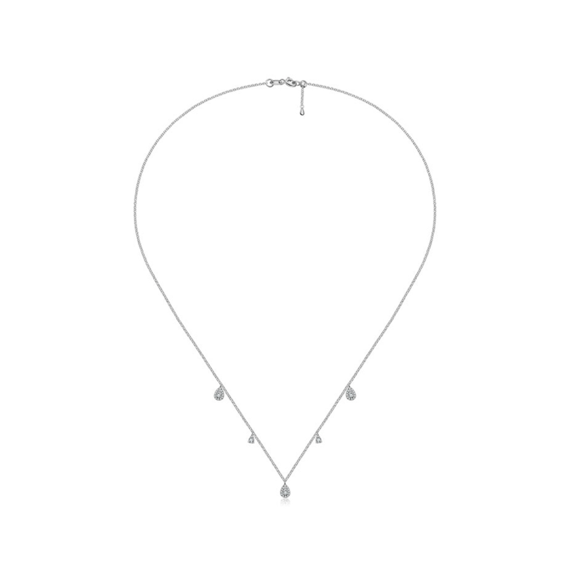 Thumbnail of 18K White Gold Drop Shape Diamond Necklace / Choker image