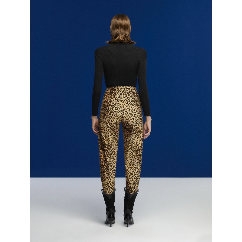 Thumbnail of Nocturne Leopard Print Slouchy Pants image