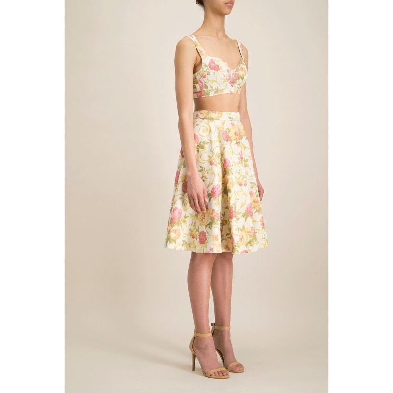 Thumbnail of Iconic Romantic Indo Western Floral Midi Skirt image