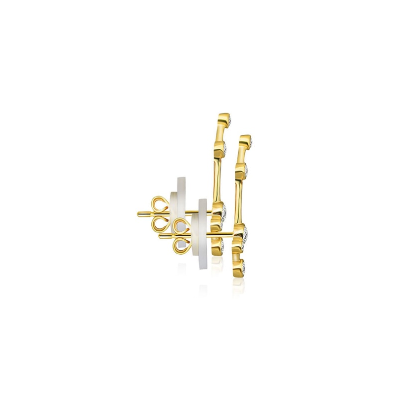 Thumbnail of Sagittarius Zodiac Constellation Earring 18K Yellow Gold & Diamond image