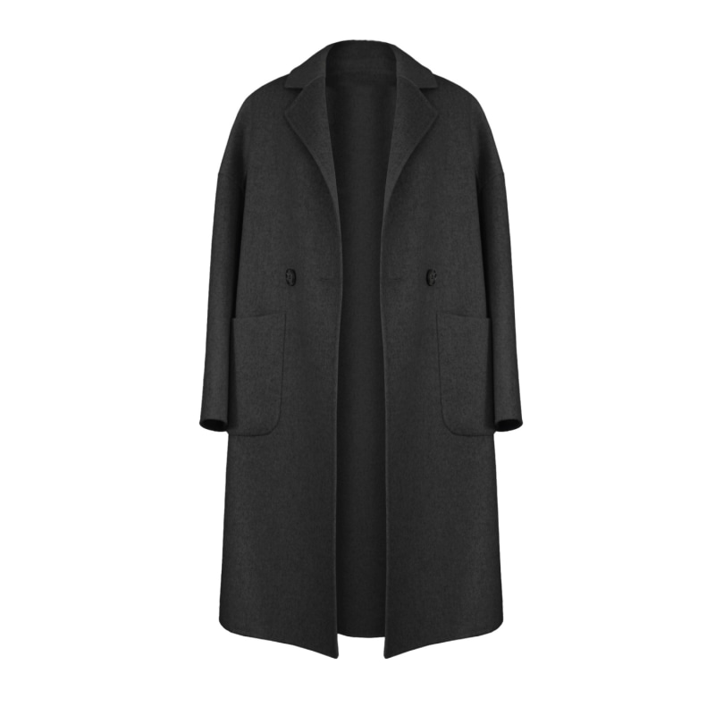 Wool blend coat black shop