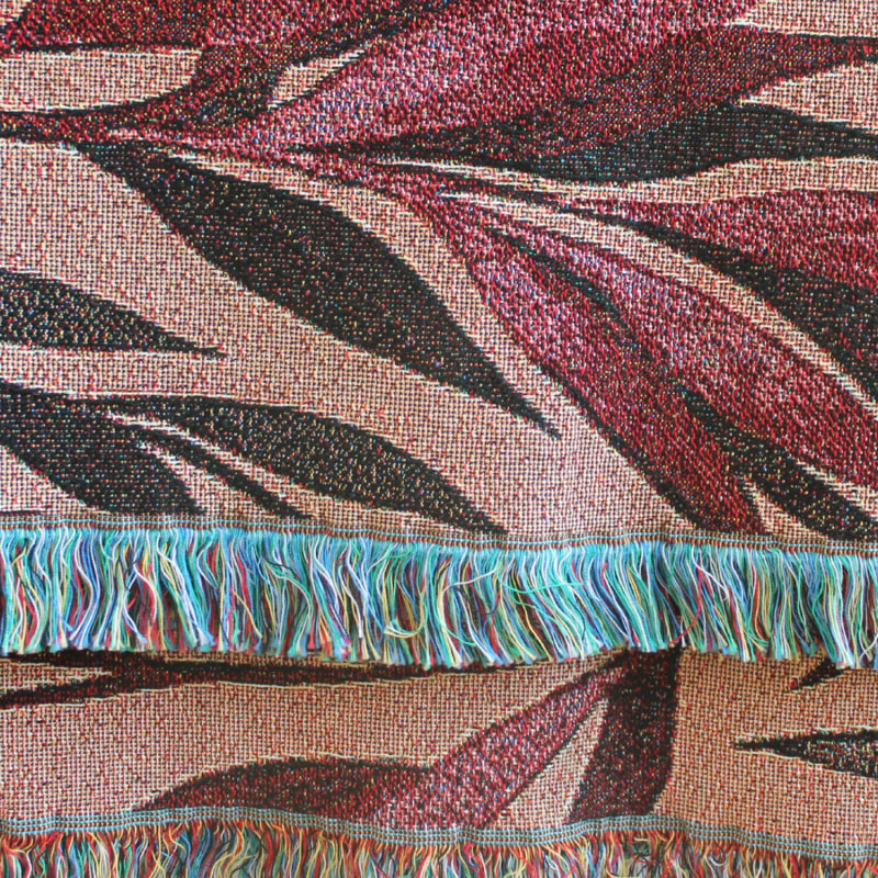 Thumbnail of Growth Blush & Pink Red Recycled Cotton Woven Throw image