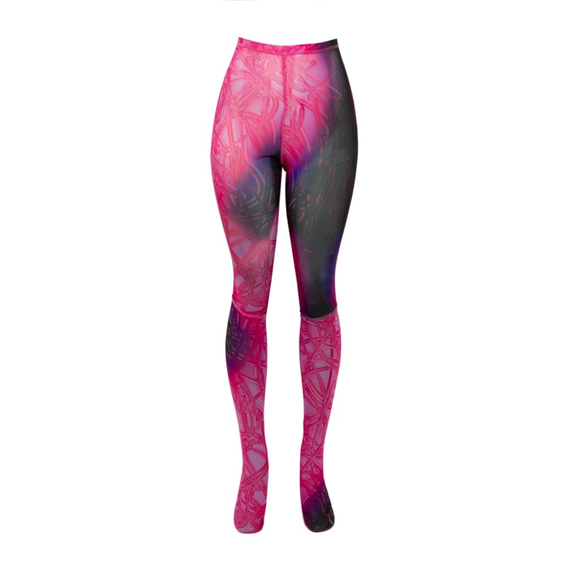 Lilac Multi-Coloured Print Leggings, Conquista