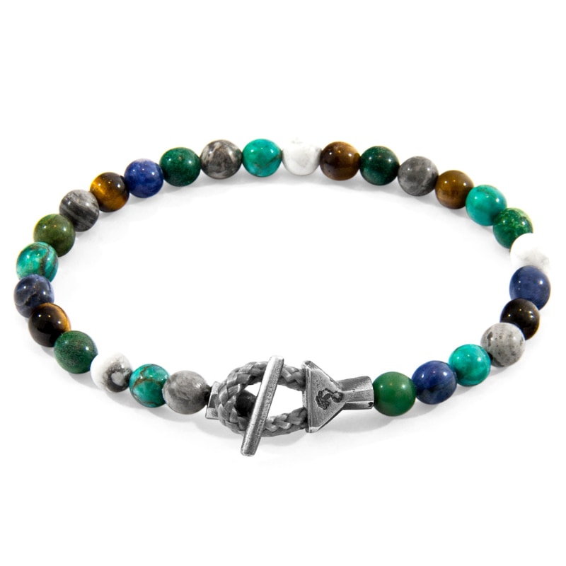 Thumbnail of Multicoloured Multi-Gem Mantaro Silver & Stone Bracelet image