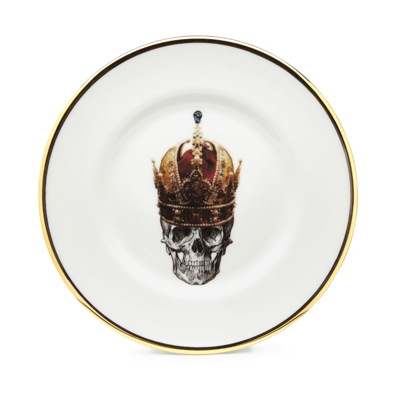 Thumbnail of Skull In Red Crown Dessert Plate image