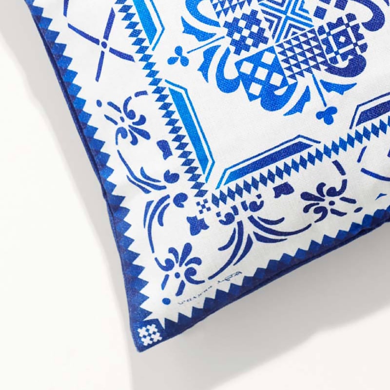 Thumbnail of The Portugal Blue Azulejos Cushion Cover image