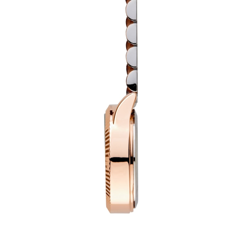 Thumbnail of Annie Apple Callista Marble Silver Rose Gold Link Nurse Fob Watch image