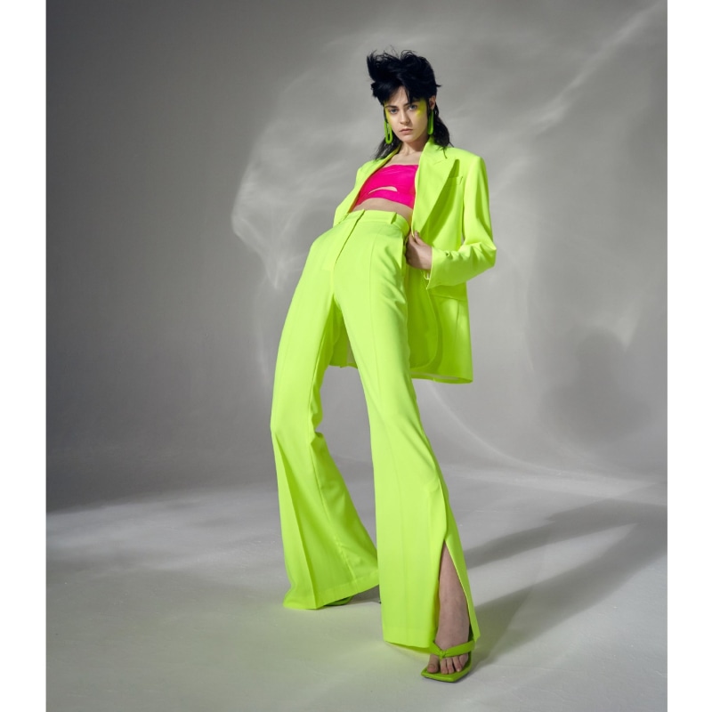 Camilla Neon Orange Flared Pants by Aggi